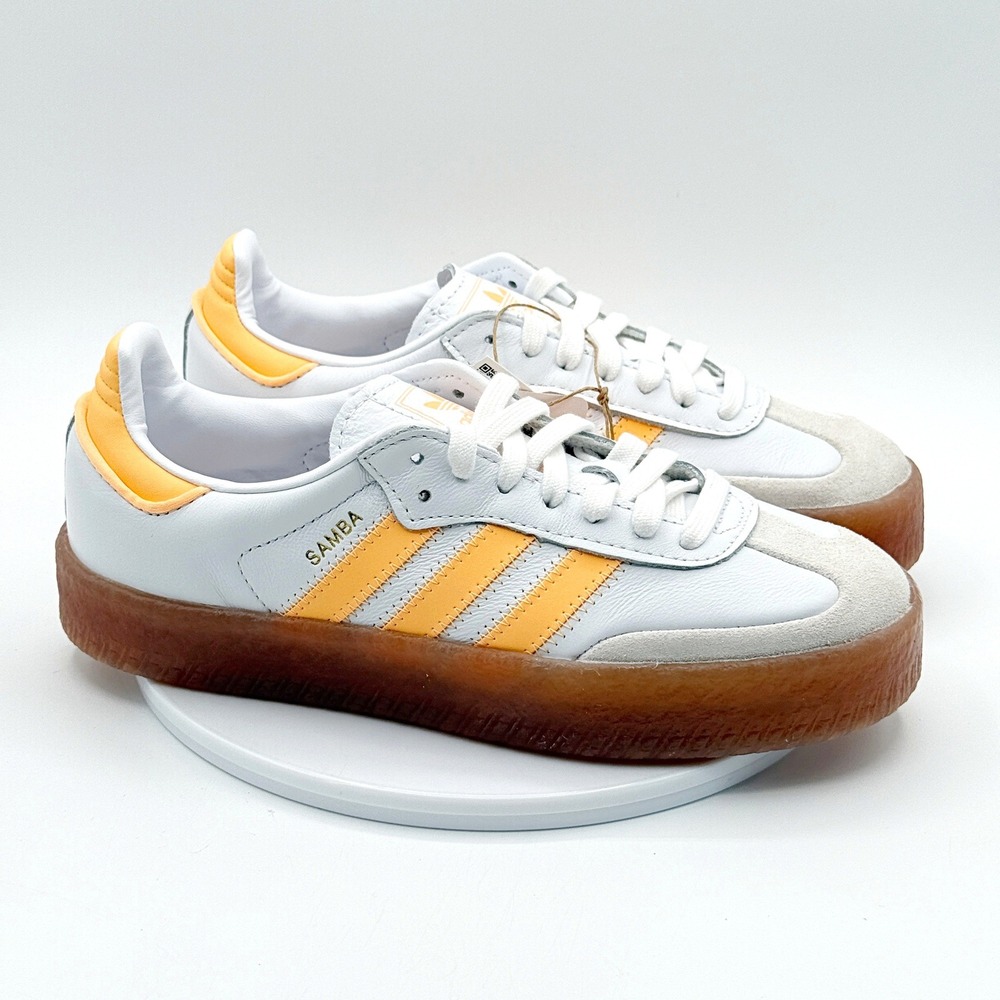 Adidas Sambae J 'White Acid Orange Gum' / Size 5 Y fits Womens 6/ JP9533, New